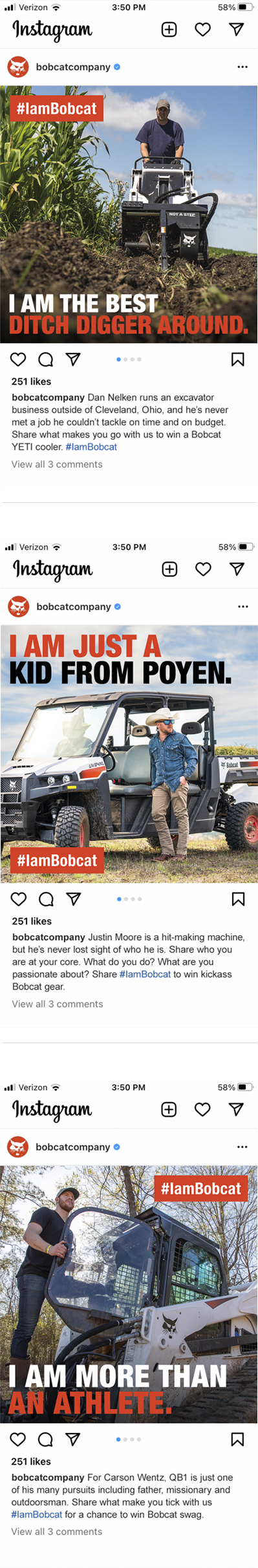 Bobcat Instagram Posts